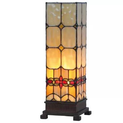 Clayre & Eef Tischlampe Tiffany 12x12x35 cm E14/max 1x40W
