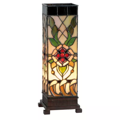 Clayre & Eef Tischlampe Tiffany 12x12x35 cm E14/max 1x40W