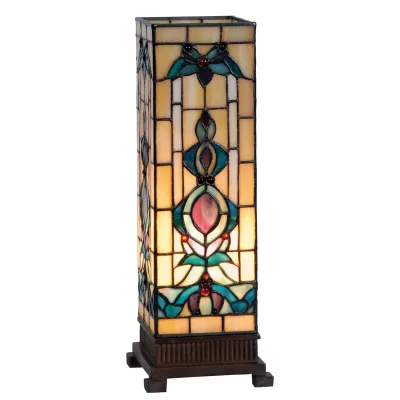 Clayre & Eef Tiffany Säulenlampe 35x12.5cm "India"