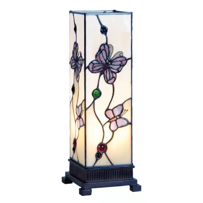 Clayre & Eef Tischlampe Tiffany 12x12x35 cm E14/max 1x25W