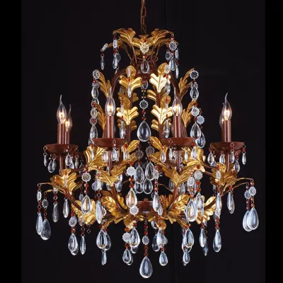 Clayre & Eef Kroonlamp 8-Licheter 90-150 * (d)75 cm 8x E14/40w
