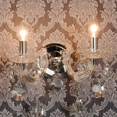 Wandlampe Lampe transparent ca. 28 x Ø 30 cm 2x E14 Max. 40W