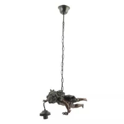 Clayre & Eef Hanglamp poly met druif compl. 110*(d)36 cm KH8 1x E27 max 60w