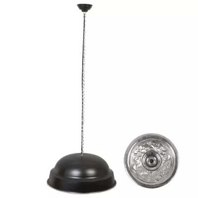 Clayre & Eef Hängelampe Retro Spot schwarz Ø 55 cm