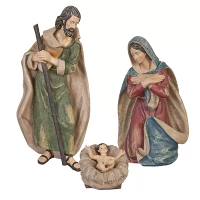 Clayre & Eef Krippenfiguren 3er Set ca. Höhe 20 - 80 cm