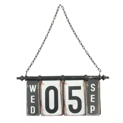 Clayre & Eef Kalender im Vintage Look aus Eisen