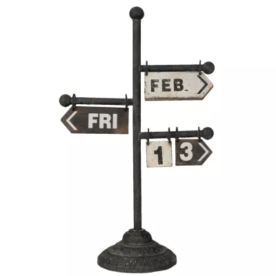 Clayre & Eef Kalender Dauerkalender Ständer ca. 36 x 19 x 61 cm