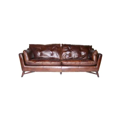 Französisches Sofa im Farbton Vintage Cigar