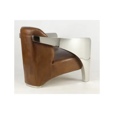 Brauner Clubsessel im Art Deco Stil