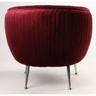 Französischer Sessel in Rot