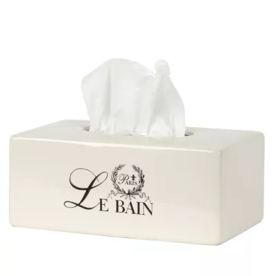 Clayre & Eef Tissuebox Schachtel Le Bain ca. 24 x 14 x 10 cm