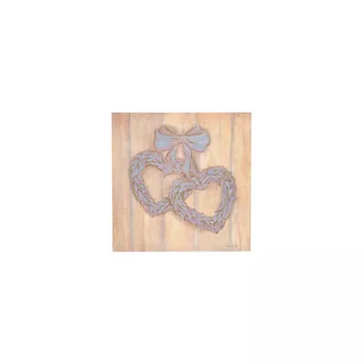 Clayre & Eef Bild mit Herzen 25*25*3cm