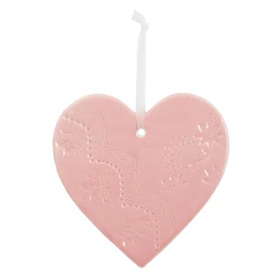 Clayre & Eef Herz zum Aufhängen, in rosa