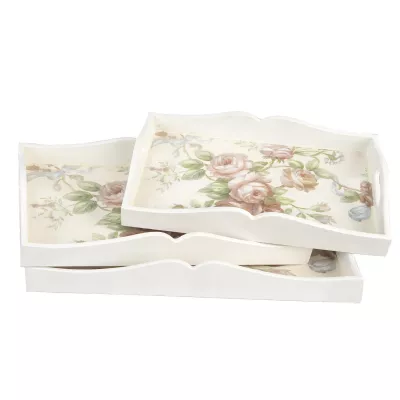 Clayre & Eef Schönes Tablett Set 