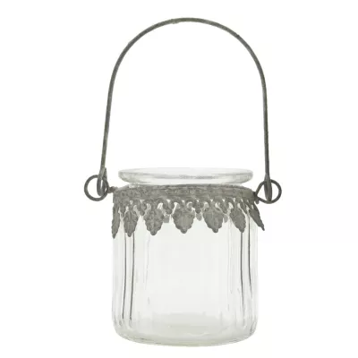 Clayre & Eef Schöner Teelichthalter "Glas" 10*8*18cm