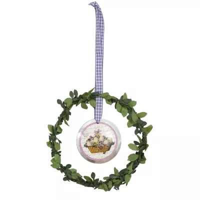 Ostern Kranz Schild Anhänger Korb Eier ca. Ø 14 cm