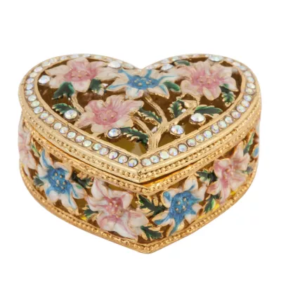 Schmuckvolle Dose mit Herzmotiv