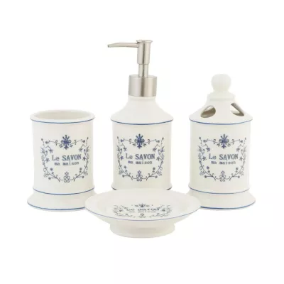 Clayre & Eef Badezimmerset "Le Savon" 4-teilig