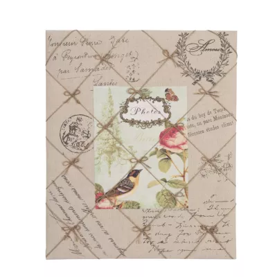 Clayre & Eef Memoboard Photos Vogel Schmetterling Blume ca. 46 x 56 cm