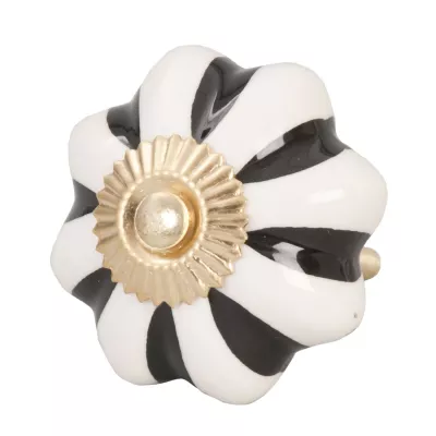 Möbelknopf Schwarz Weiß ca. Ø 4,5 cm