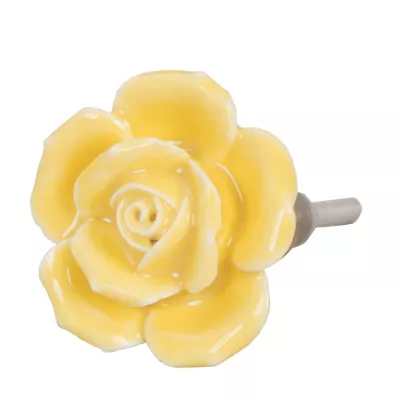 Möbelknopf Blumenform Gelb ca. 4,5 cm