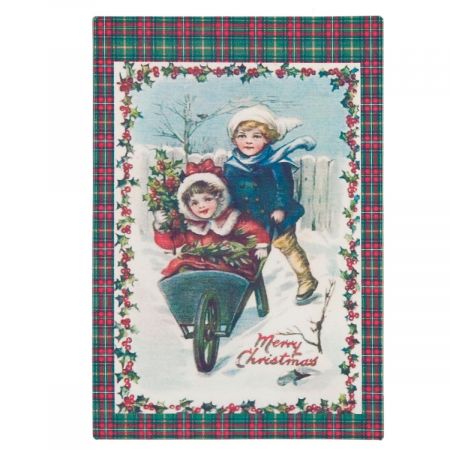 Clayre & Eef Etikett Merry Christmas ca. 19 x 13 cm