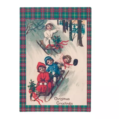 Clayre & Eef Etikett Christmas Greetings ca. 19*13 cm
