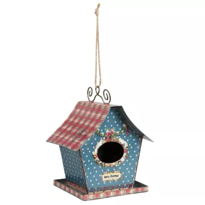 Clayre & Eef Vogelhaus Merry Christmas ca. 18 x 15 x 20 cm