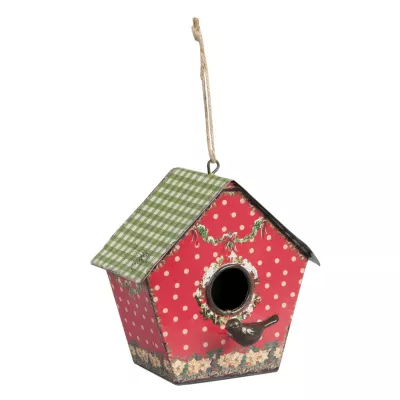 Clayre & Eef Vogelhaus ca. 16 x 9 x 16 cm