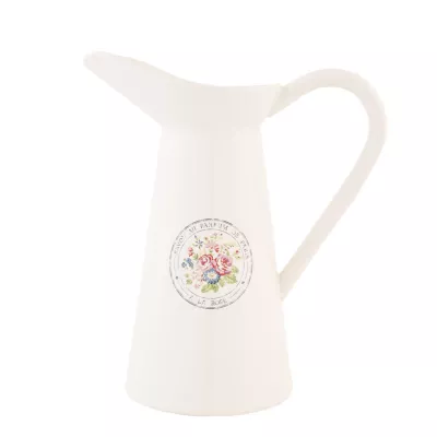 Clayre & Eef Krug Kanne Krug Keramik weiß \'Savon au Parfum de Paris\'