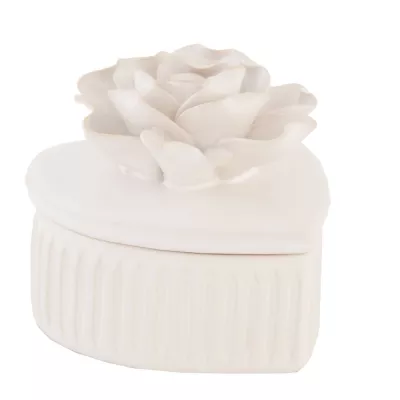 Schatulle Rose Weiß ca. 7 cm