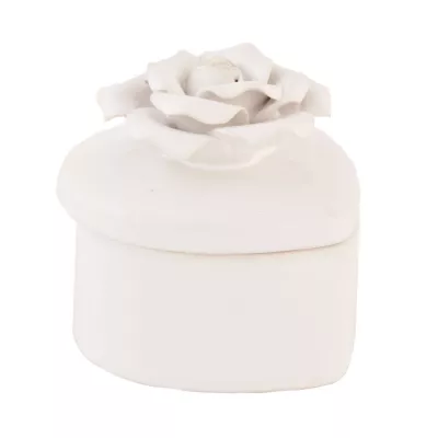 Schatulle Rose Weiß ca. 6 cm