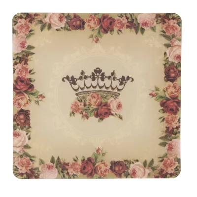 Clayre & Eef Untersetzer Blumen 6er Set ca. 10 x 10 cm