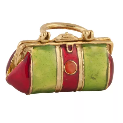 Clayre & Eef Schatulle Handtasche Goldfarbig ca. 6 x 3 x 5 cm