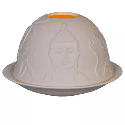 Clayre & Eef Teelichthalter Buddha ca. Ø 12 x 9 cm