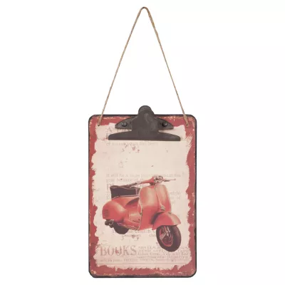 Clayre & Eef Klemmbrett mit Clip creme ca. 15 x 24 cm