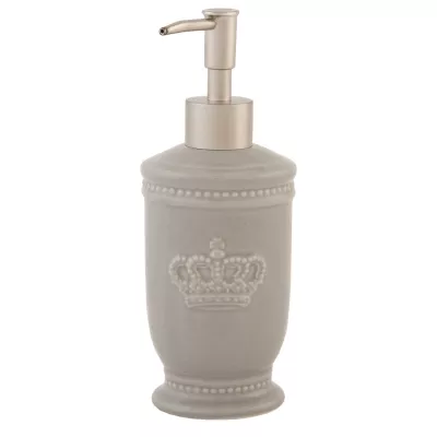 Clayre & Eef Seifenspender Keramik grau ca. 7 x 6 x 19 cm