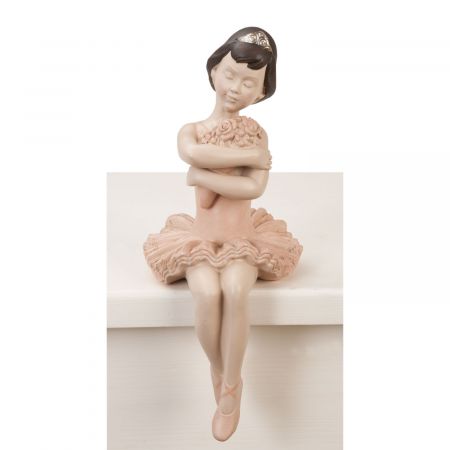 Figur Ballerina sitzend ca. 12 x 11 x 26 cm