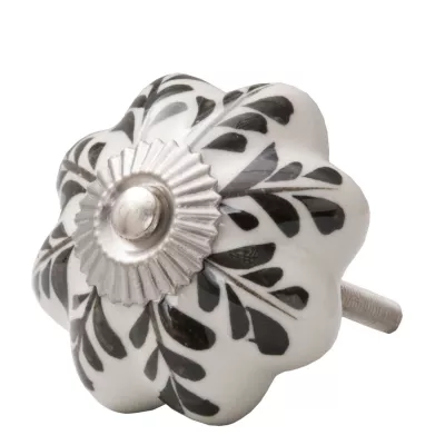 Türknopf Möbelknopf schwarz/weiß ca. 4,5 cm