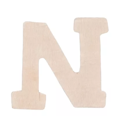 Holzbuchstabe 3er Set N ca. 4 cm