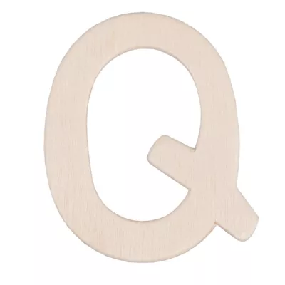 Holzbuchstabe 3er Set Q ca. 4 cm