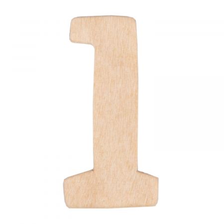 Clayre & Eef Holznummer 3er Set Nummer 1 ca. 4 cm