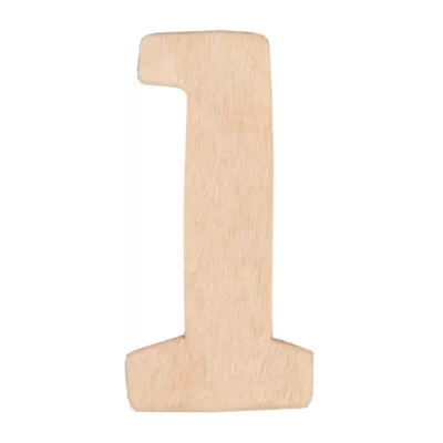 Holznummer 3er Set Nummer 1 ca. 4 cm
