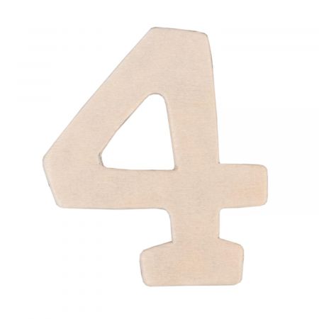 Clayre & Eef Holznummer 3er Set Nummer 4 ca. 4 cm