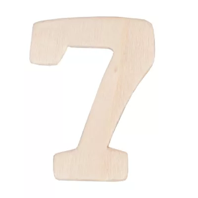 Holznummer 3er Set Nummer 7 ca. 4 cm