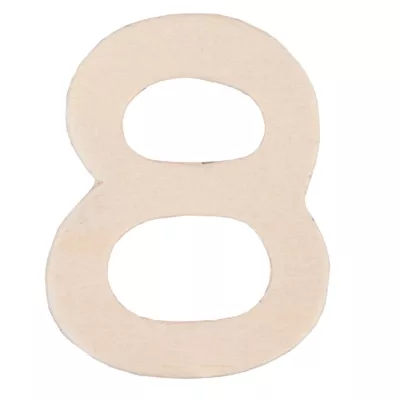 Holznummer 3er Set Nummer 8 ca. 4 cm