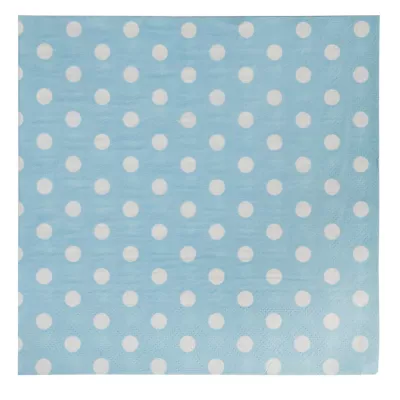 Clayre & Eef Servietten (20Stück) hellblau ca. 16 x 16 cm