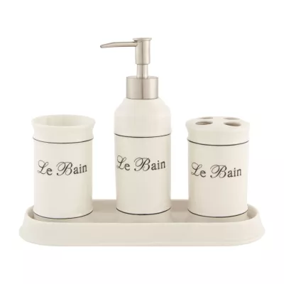 Clayre & Eef Bad-Set 4-teilig Le Bain 4-teilig Keramik