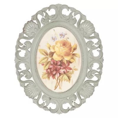 Clayre & Eef Bild Teller Blumen ca. 54 x 43 x 2 cm