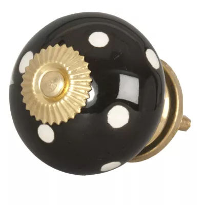 Türknopf Möbelknopf schwarz ca. Ø 4 cm